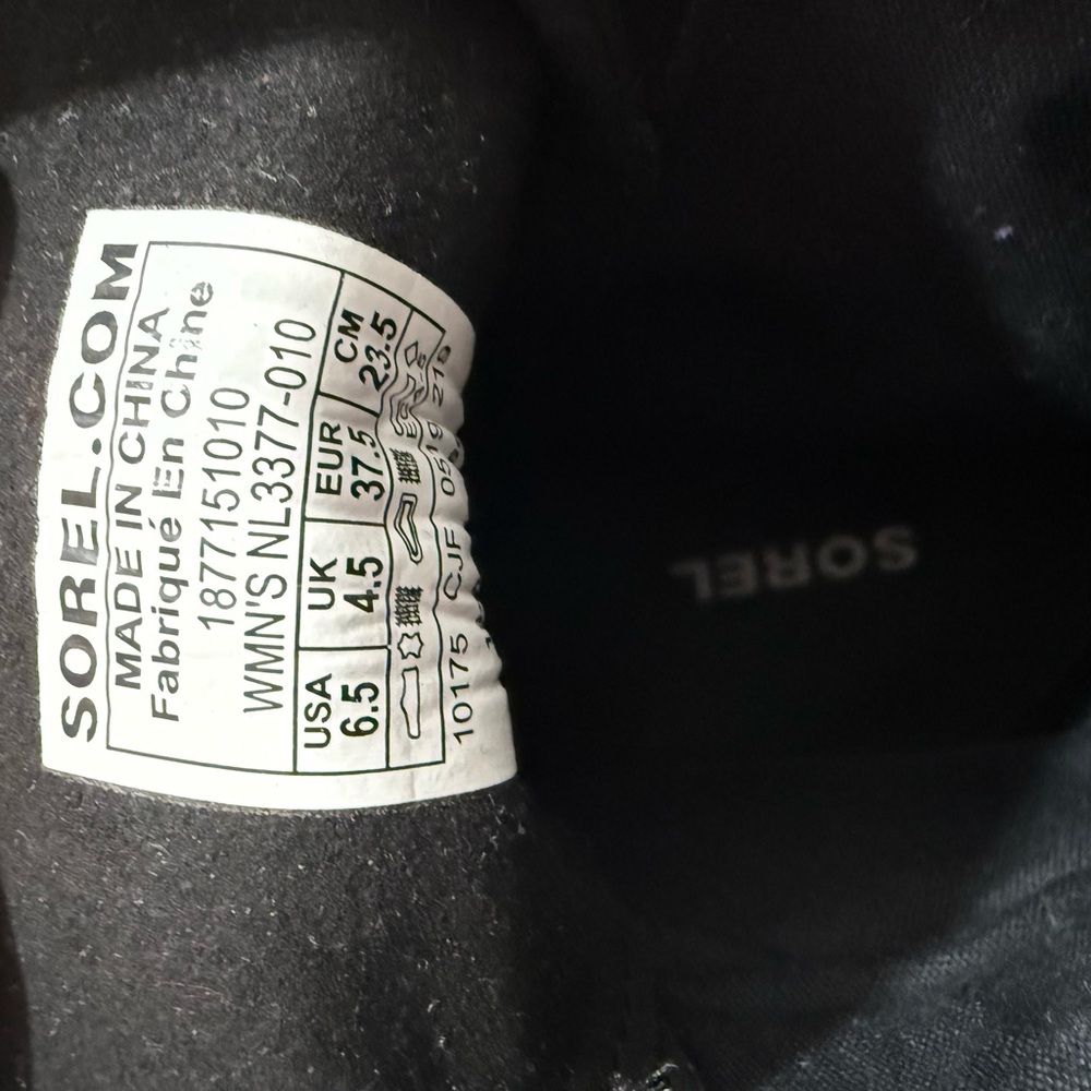 Sorel Black and Red Lace-Up Wedge Boots - Picture 6 of 6